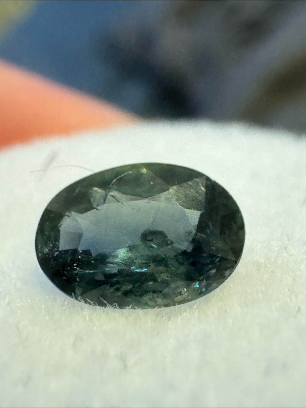 Teal sapphire .81 ctw